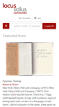 Mobile Screenshot of locussolusrarebooks.com